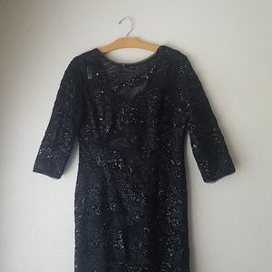 Formal long gown "black tie" sequin party dress